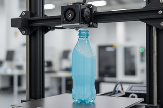 3d Printer creating a soda bottle